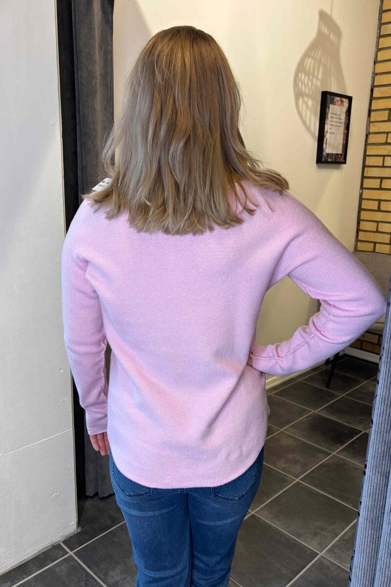 Charlie 2 V-Neck Sweater Ladies Light Pink VIVICHY
