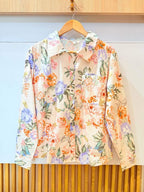 Hulda Blommig Skjorta Dam Light Beige VIVICHY