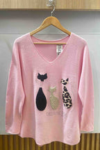 Mimmi V-neck Sweater Women Light Pink VIVICHY