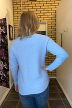 Mimmi V-Neck Sweater Women Sky Blue VIVICHY