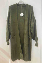 Vivichy Tove Knitted Long Cardigan Women Khaki - VIVICHY