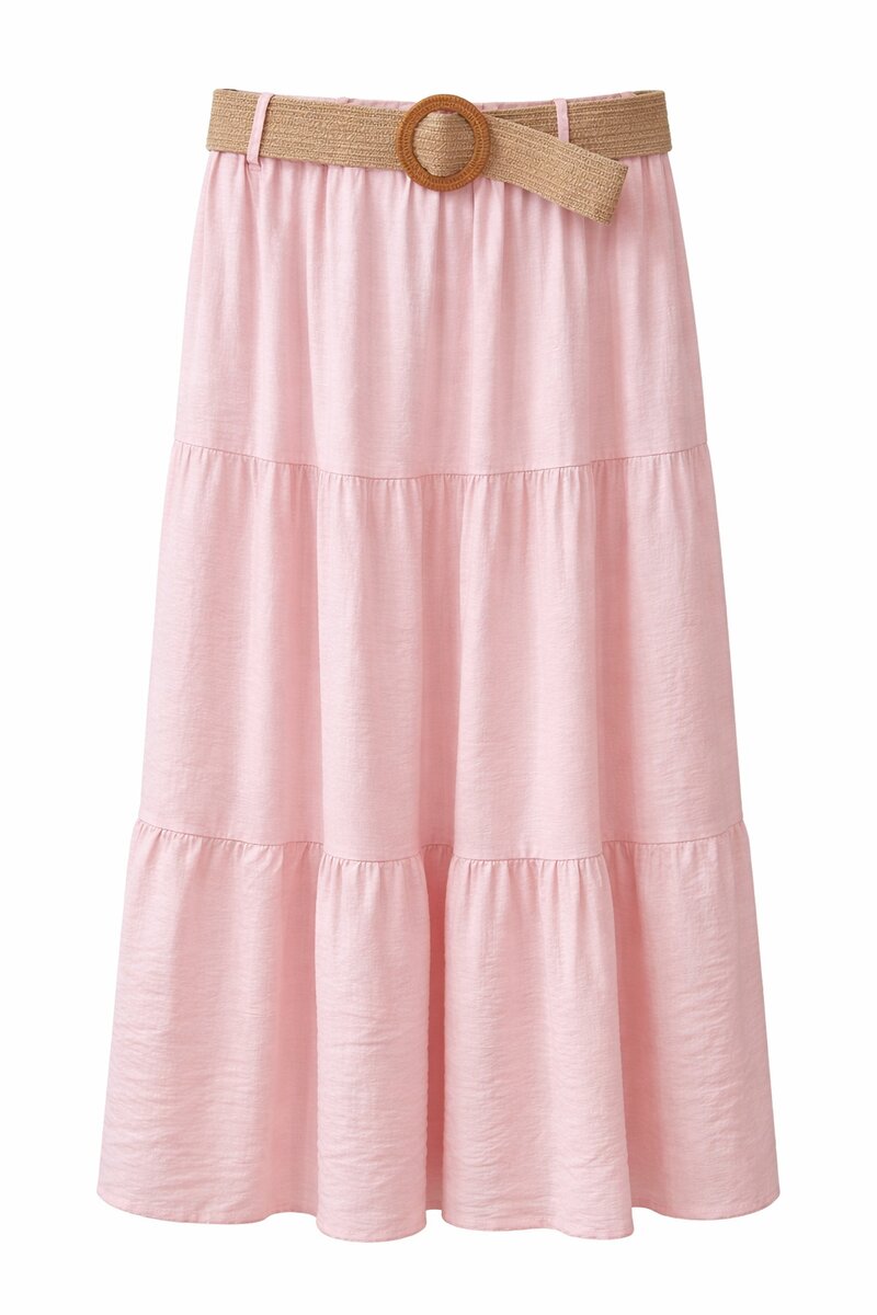 Yolanda Kjol med Skärp Dam Light Pink - VIVICHY