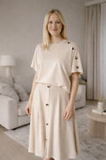 Voyelle Villemo Knitted Set Women Beige CARAMELLE FASHION