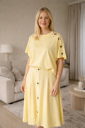 Voyelle Villemo Knitted Set Women Yellow CARAMELLE FASHION