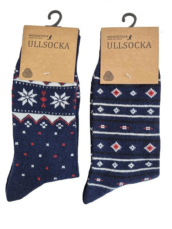 Ullsocka 1-pack Herr Randig eller Prickig - Wänerstedt