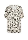 Saliha 4 T-shirt Dam Cream Combi Wasabiconcept