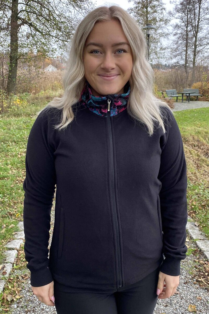Flisa Fleece Jacket Women Patterned Collar Way of Sweden