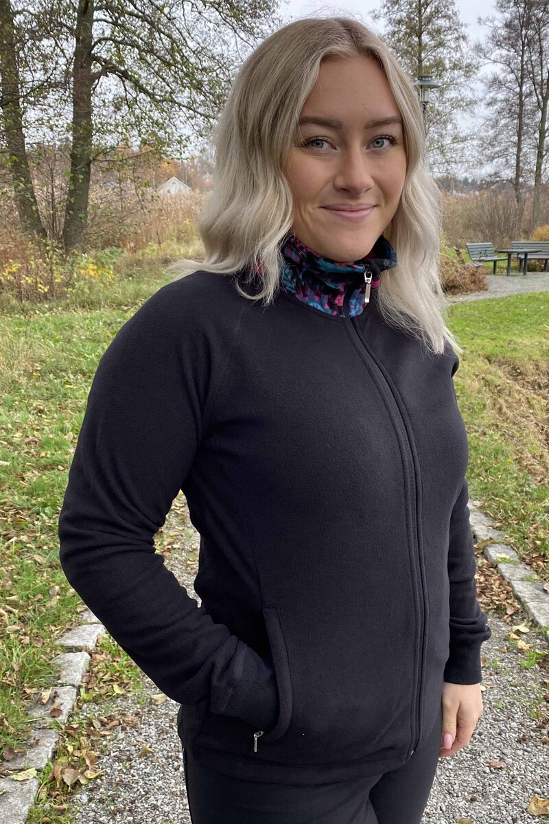 Flisa Fleecejacka Dam Mönstrad Krage Way of Sweden