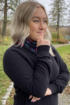 Flisa Fleece Jacket Women Patterned Collar Way of Sweden