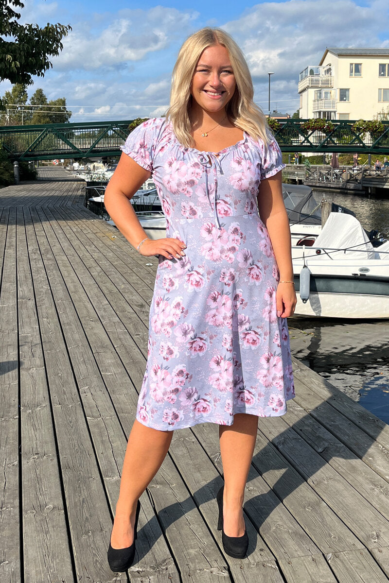 Maria Dress Ladies Peony Light Grey Way of Sweden