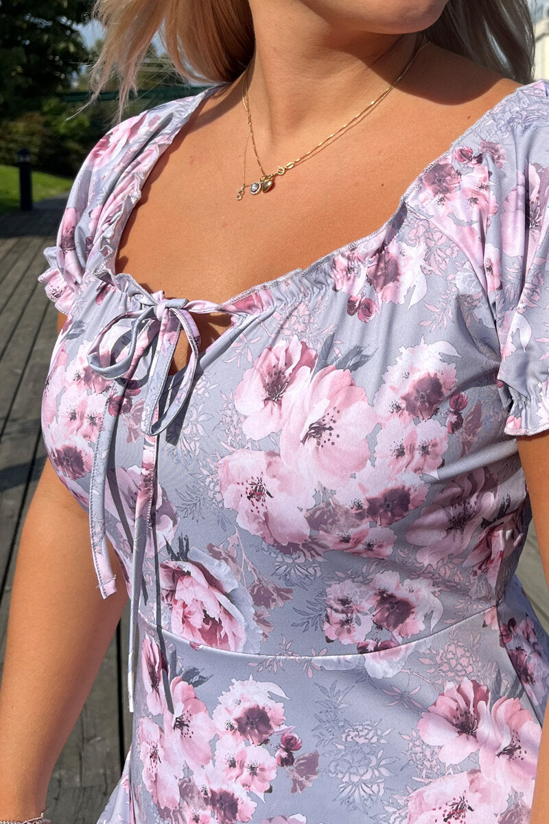 Maria Dress Ladies Peony Light Grey Way of Sweden