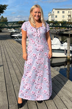 Maxi Dress Women Peony Light Grey Way of Sweden