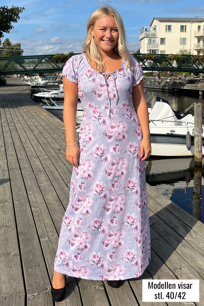 Maxi Dress Women Peony Light Grey Way of Sweden