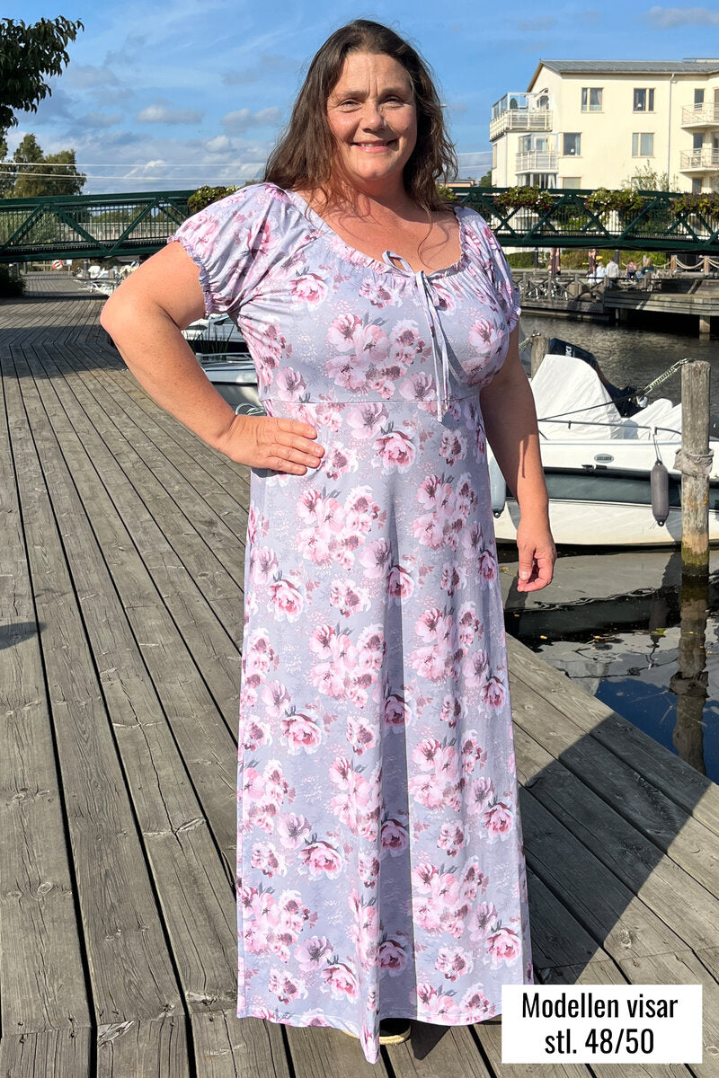 Maxi Dress Women Peony Light Grey Way of Sweden
