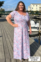 Maxi Dress Women Peony Light Grey Way of Sweden