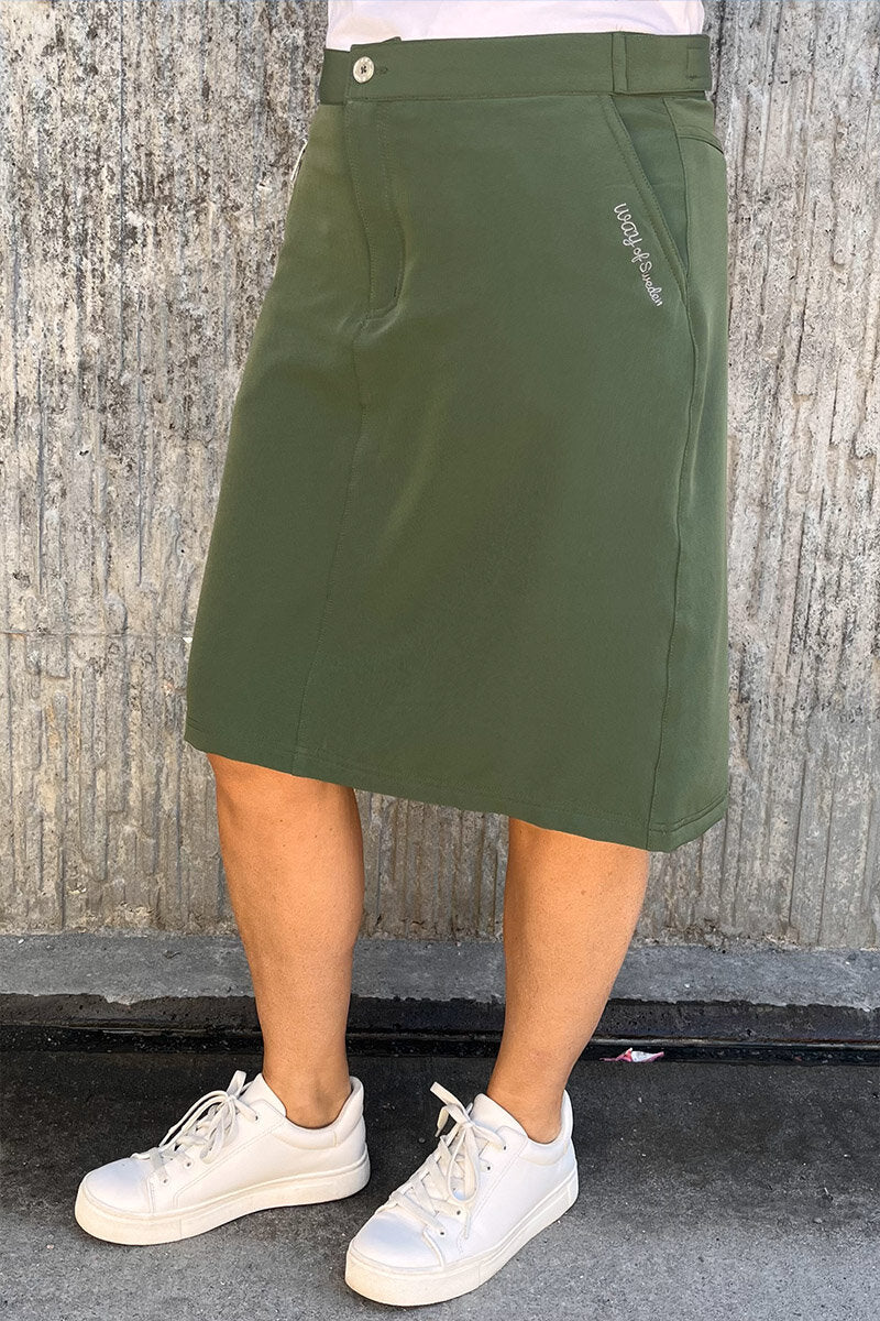 Monika Regular Skort Dam Grön Way of Sweden
