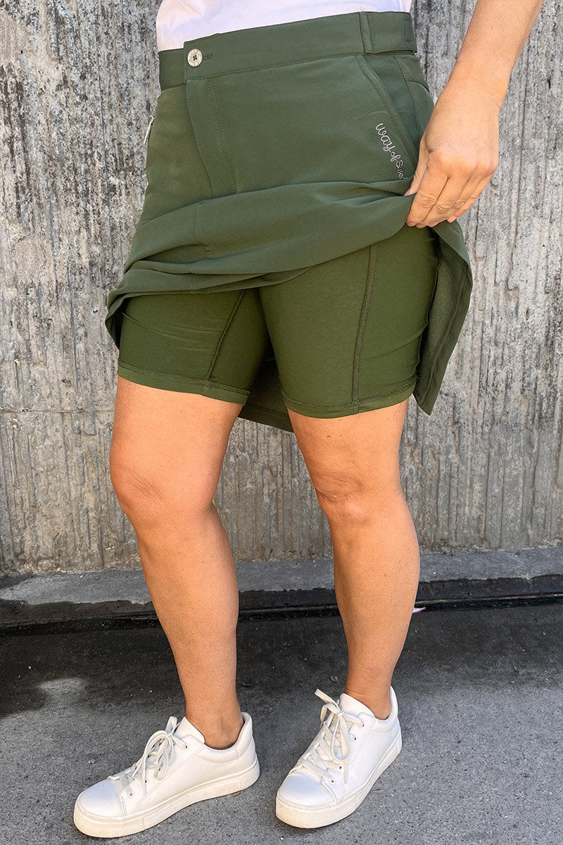 Monika Regular Skort Dam Grön Way of Sweden