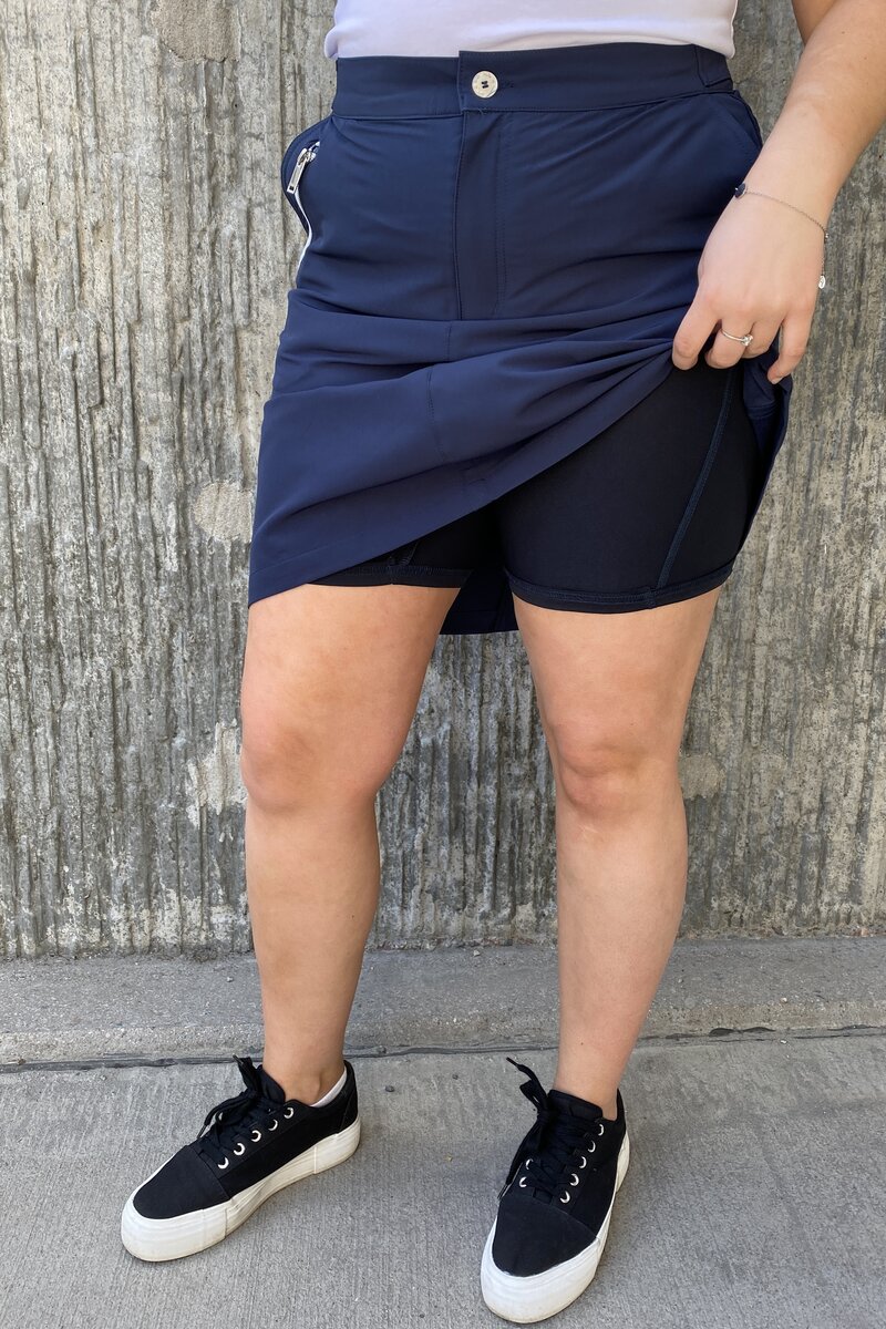 Monika Regular Skort Navy Dam - Way of Sweden