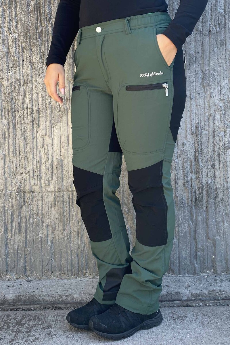 Renata Outdoor Trousers Regular Women Moss Green - Way Of Sweden