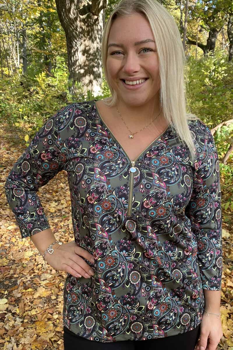 Veronica Top Ladies Paisley Print Way of Sweden