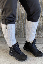 Aurora Leg Warmers Reflective White WAY OF SWEDEN