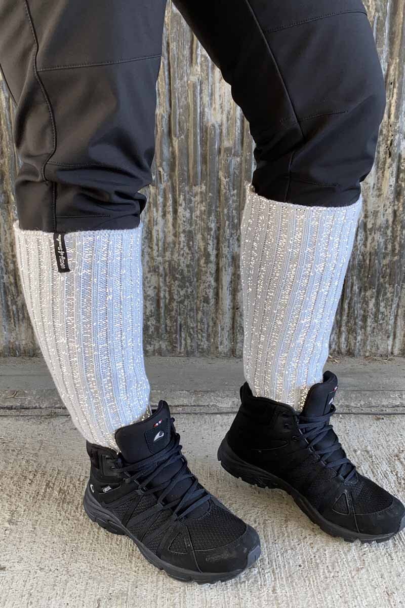 Aurora Leg Warmers Reflective White WAY OF SWEDEN