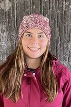 Way of Sweden Aurora Reflective Beanie Raspberry - Way of Sweden