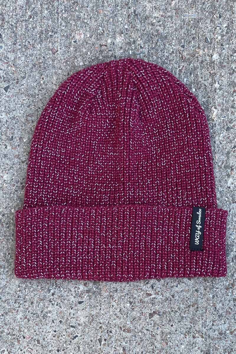 Way of Sweden Aurora Reflective Beanie Raspberry - Way of Sweden