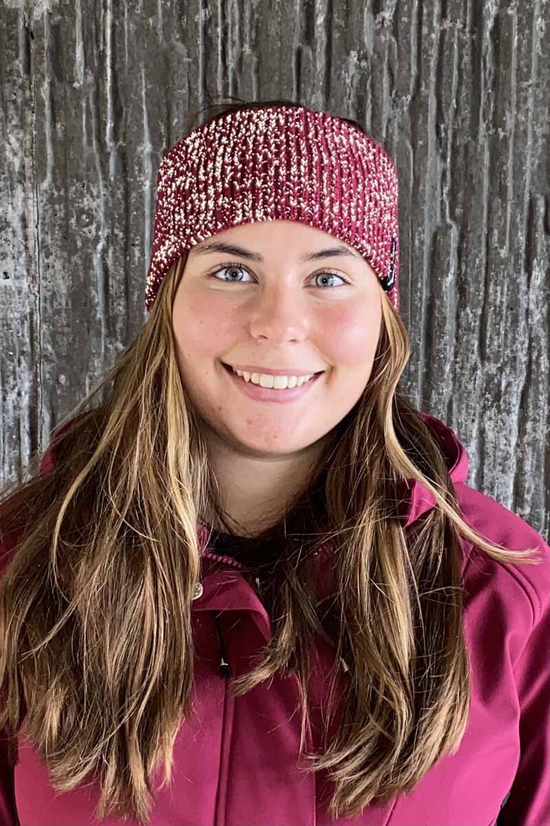 Aurora Reflective Headband Raspberry WAY OF SWEDEN