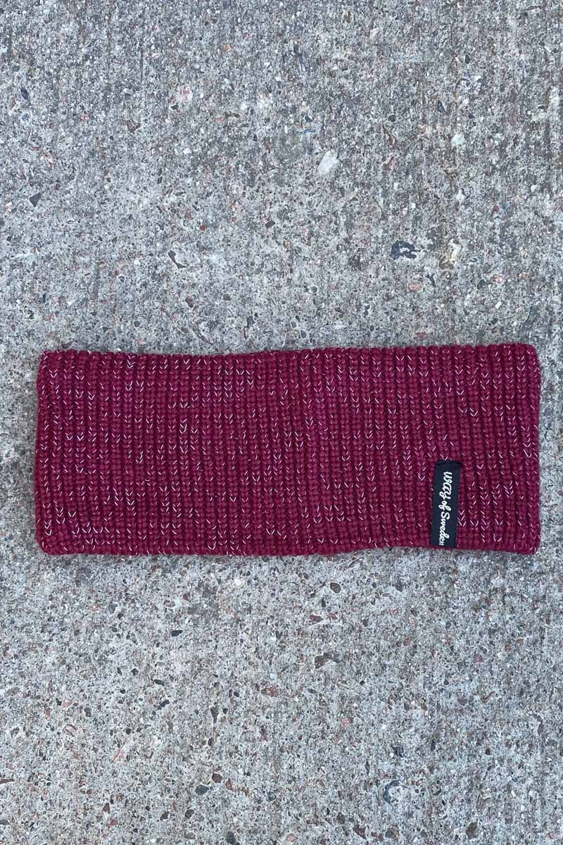 Aurora Reflective Headband Raspberry WAY OF SWEDEN