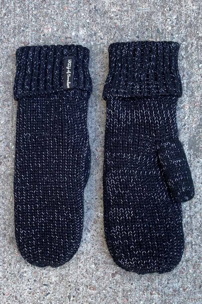 Way of Sweden Aurora Reflective Mittens Black - Way of Sweden