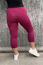 Way of Sweden Emma Capri Leggings Women Raspberry - Way of Sweden