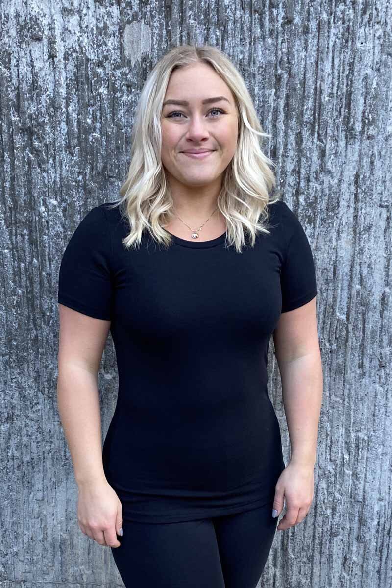 Emma Short Sleeve T-Shirt Women's Black - Way of Sweden