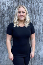 Emma Short Sleeve T-Shirt Women's Black - Way of Sweden