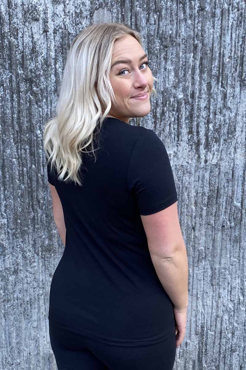 Emma Short Sleeve T-Shirt Women's Black - Way of Sweden