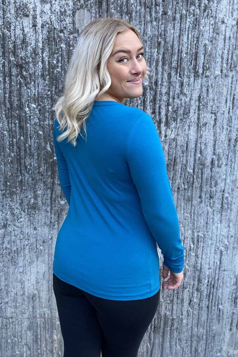 Emma Long-Sleeve T-Shirt Women Petroleum - Way of Sweden
