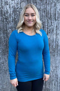 Emma Long-Sleeve T-Shirt Women Petroleum - Way of Sweden