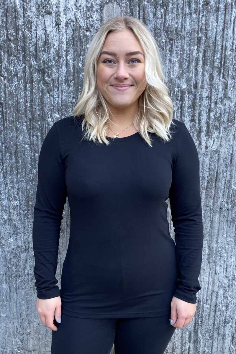 Emma Long-sleeved T-shirt Women Black - Way of Sweden