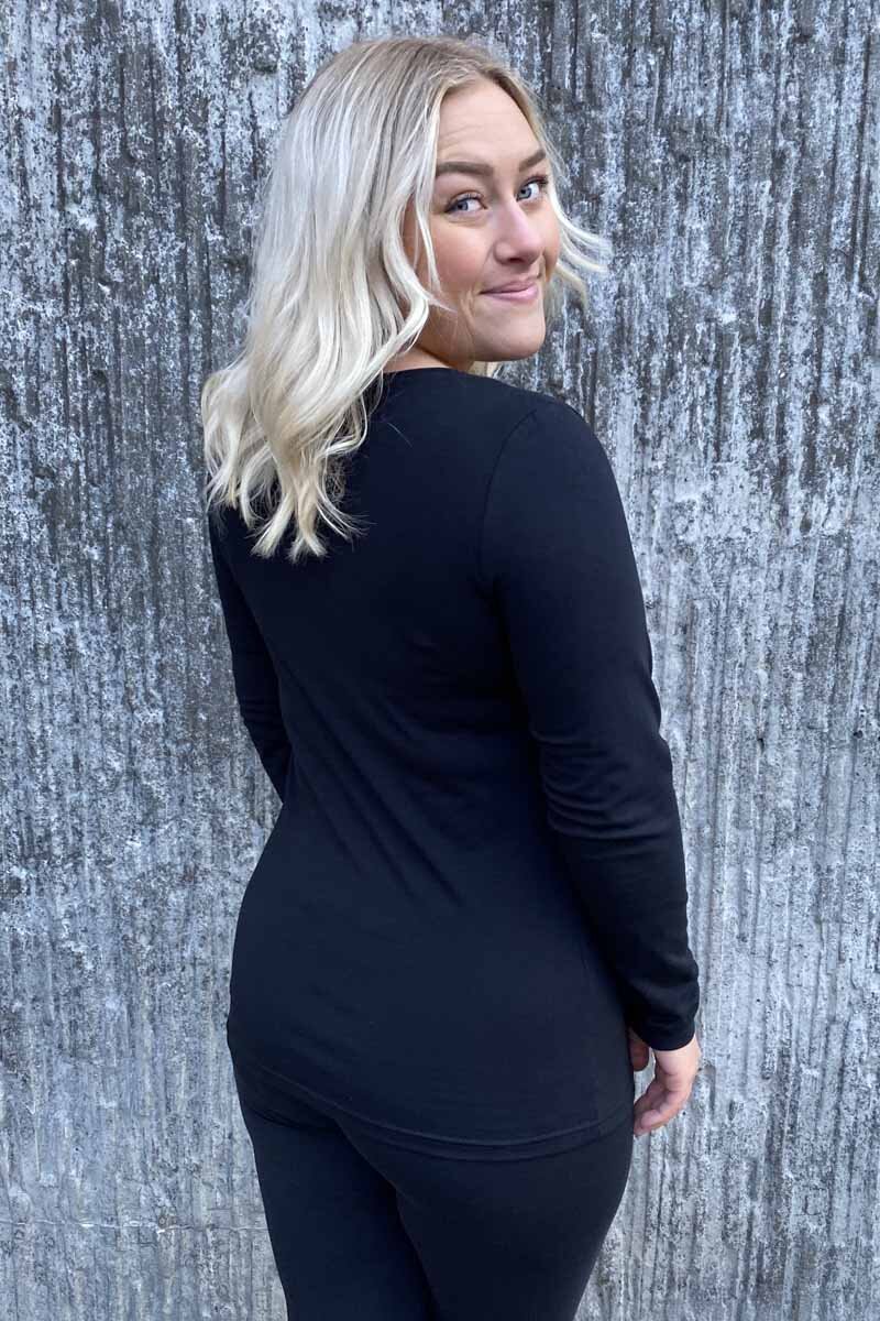 Emma Long-sleeved T-shirt Women Black - Way of Sweden