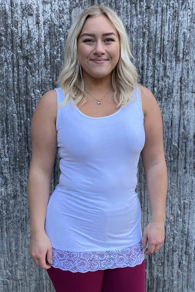 Way of Sweden Emma Lace Linen Top Women White - Way of Sweden