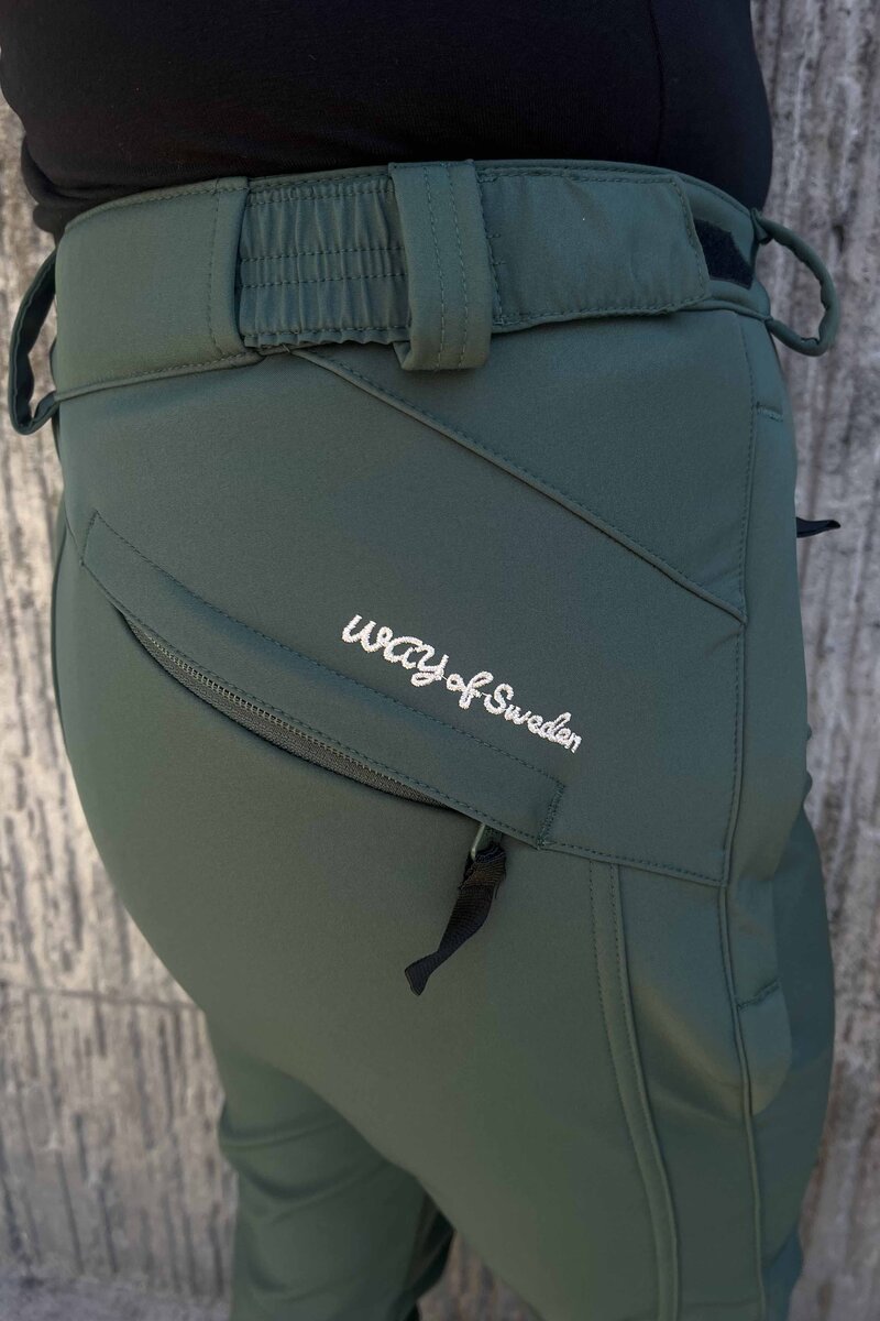Supreme Walking Softshell Trousers Women Moss Green Way of Sweden