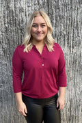 Susanne 3/4 sleeve Women Raspberry - Way of Sweden