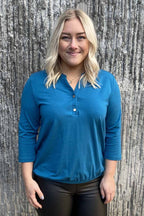 Susanne 3/4 sleeve Women Petroleum - Way of Sweden