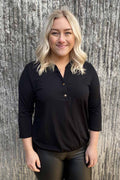 Susanne 3/4 Sleeve Women Black - Way of Sweden