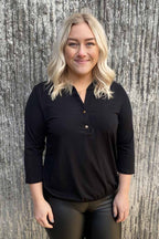 Susanne 3/4 Sleeve Women Black - Way of Sweden