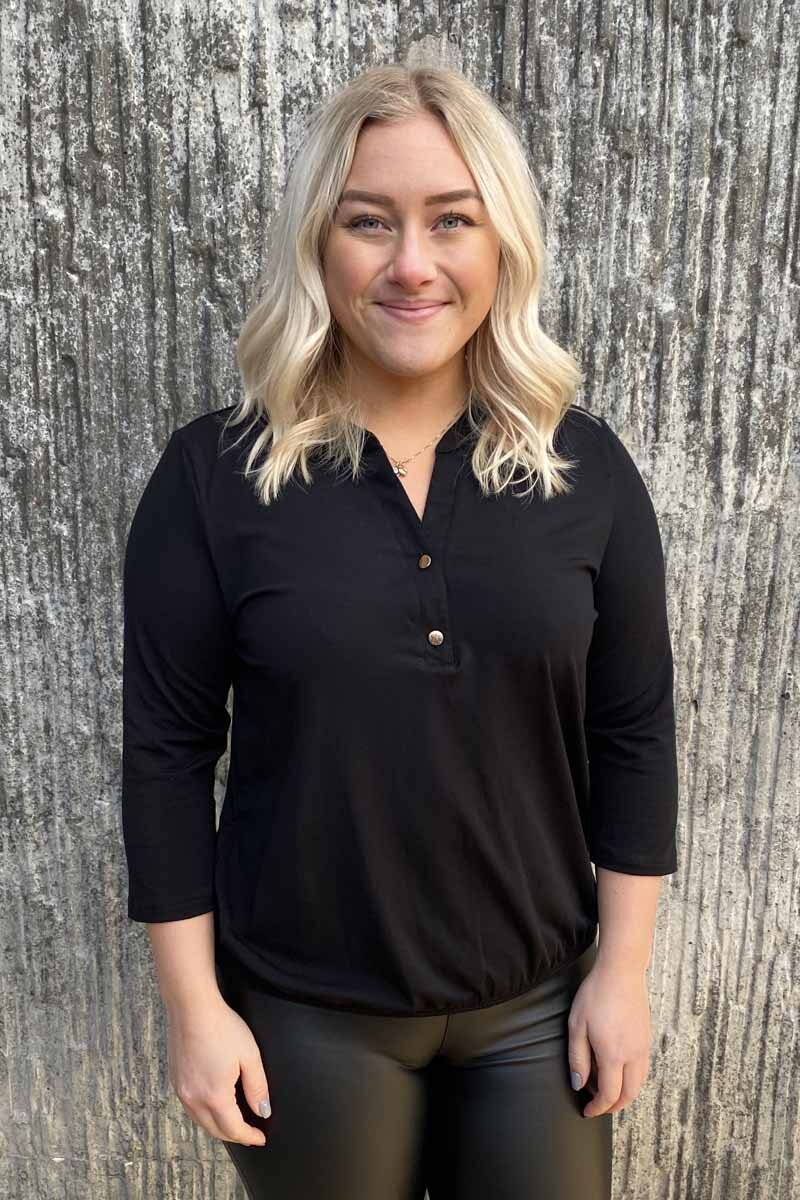 Susanne 3/4 Sleeve Women Black - Way of Sweden