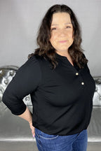 Susanne 3/4 Sleeve Women Black - Way of Sweden