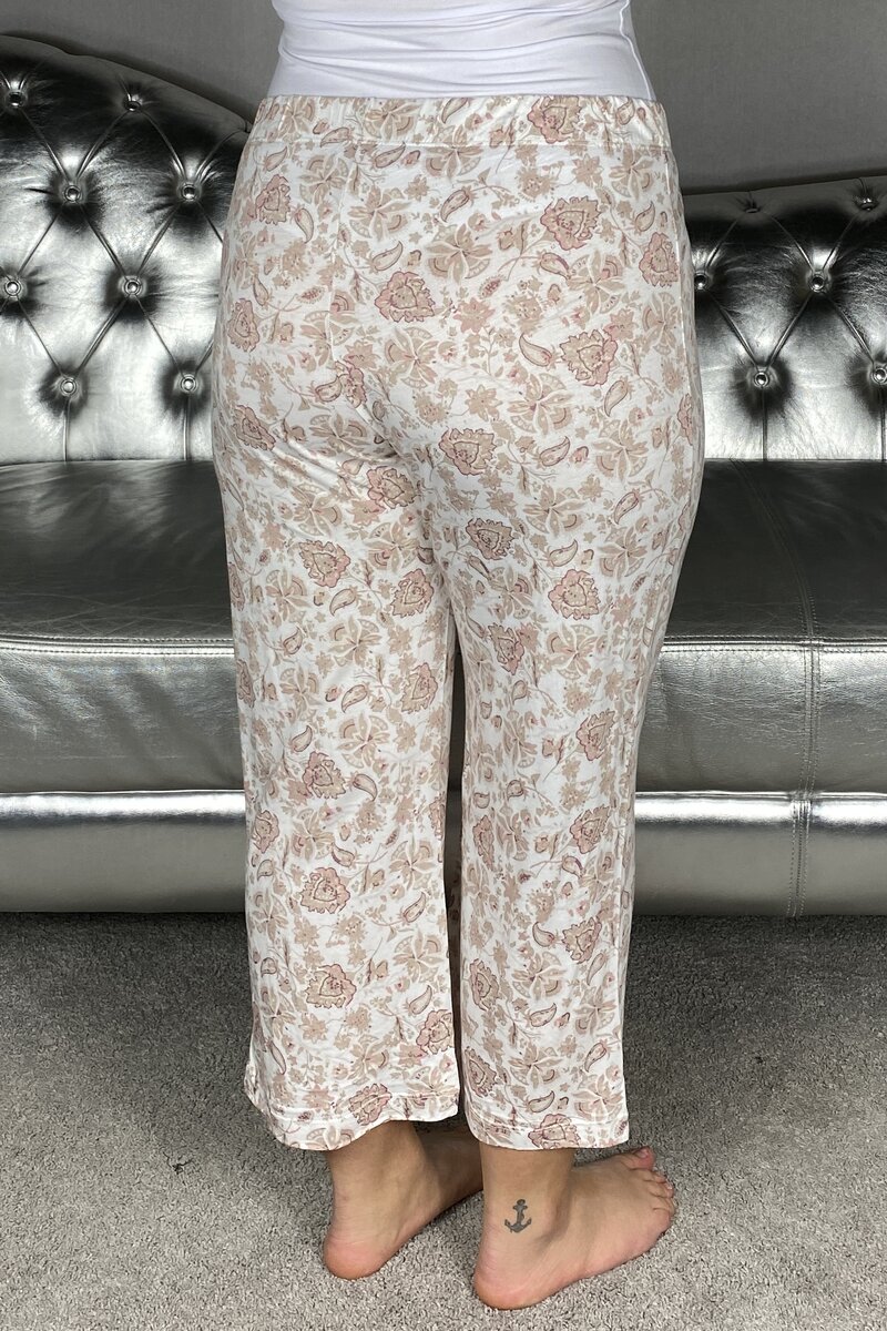 Pyjamasbyxa Bambu Dam Blommig - Wiges