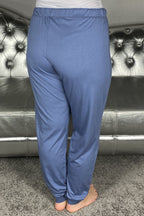 Wiges Pajama Pants Cuff Bamboo Ladies Blue - Wiges