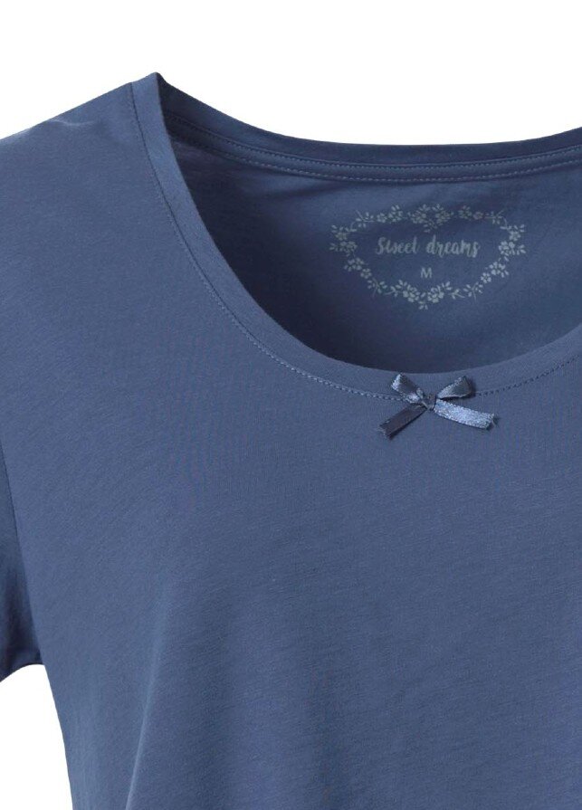 Wiges Women's Bamboo Pyjama Top Blue - Wiges